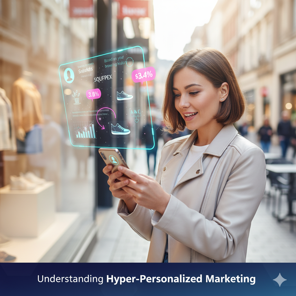 A diagram showing a one-to-one connection between a brand and a customer.